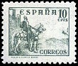 Spain 1937 Cid & Isabel 10 CTS Verde Edifil 817